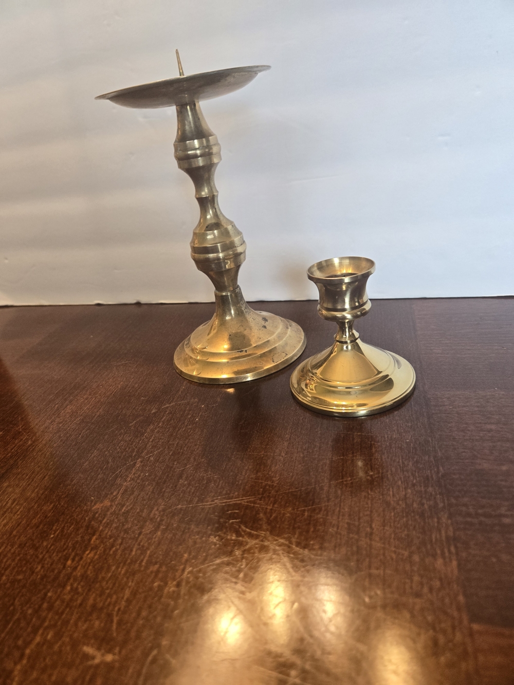 Brass Candlestick Holders - Gold Toned Home Accent Set